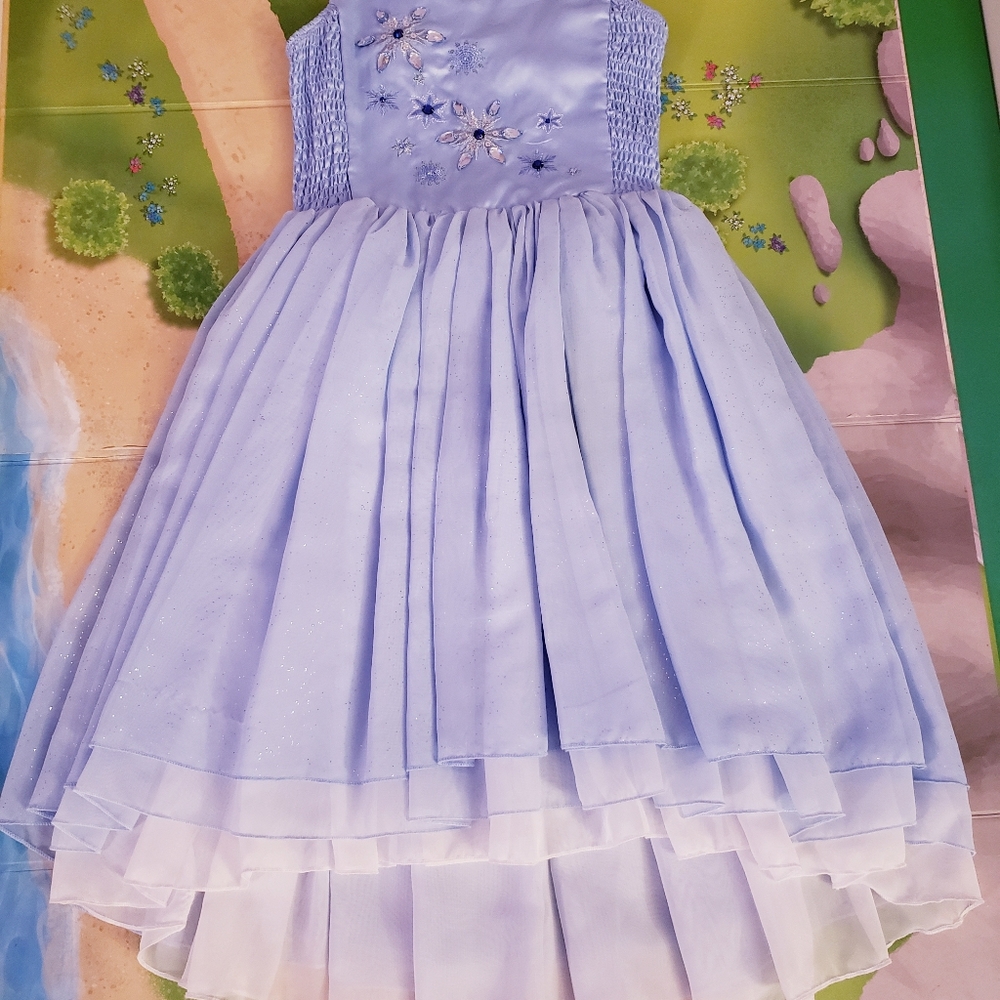Disney Store Girls Deluxe Frozen Dress 7/8
